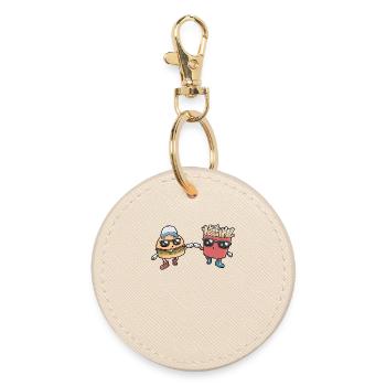 Burgers and fries - Round Keyring - oyster - Front
