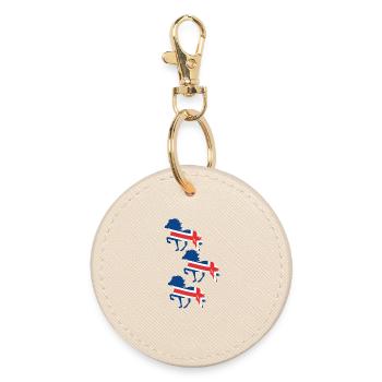 Icelandic horse flag - Round Keyring - oyster - Front
