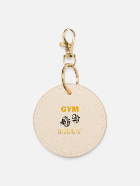 Gym Buddy - Runder Schlüsselanhänger - Auster