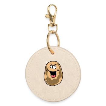 Pomme de terre Pommes de terre Tubercule joyeux joyeux Légumes - Porte-clés rond - huître - Devant