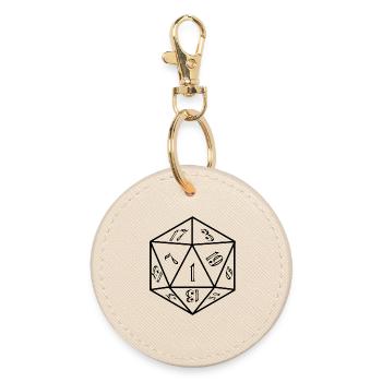 W20 Best Sample Be A Hero RPG - Round Keyring - oyster - Front