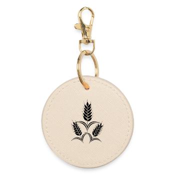 3 ears of corn - Round Keyring - oyster - Front