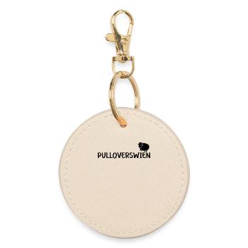 Pulloverswien Plattdeutsch Ostfriesisch Schaf - Runder Schlüsselanhänger - Auster - Vorne