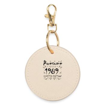 1989 - Born 1989 - Round Keyring - oyster - Front