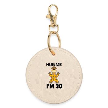 30 birthday - 30 years - hug - Round Keyring - oyster - Front