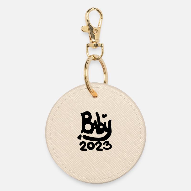 Bébé 2023 - Naissance Enceinte 2023 Grossesse - Porte-clés rond - huître