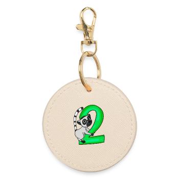 2 years old - Round Keyring - oyster - Front