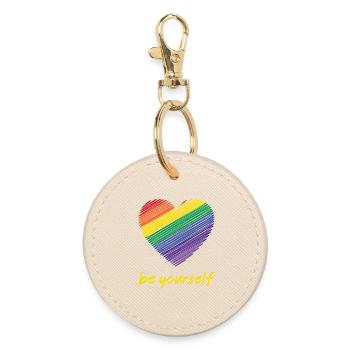 Mois de la fierté LGBTQ - Soyez vous-même - Porte-clés rond - huître - Devant