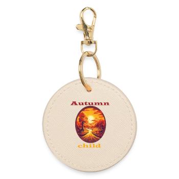 Autumn Child - Round Keyring - oyster - Front