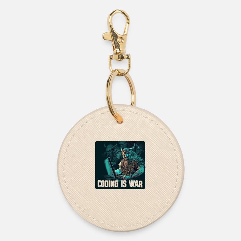 Programming Vikings - Round Keyring - oyster