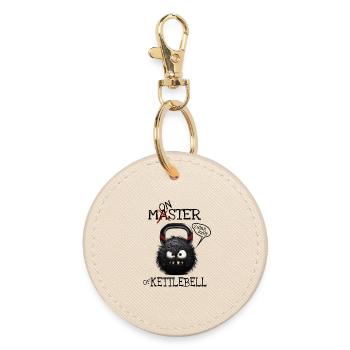 Meister der Kettlebell vs. Monster der Kettlebell? - Runder Schlüsselanhänger - Auster - Vorne