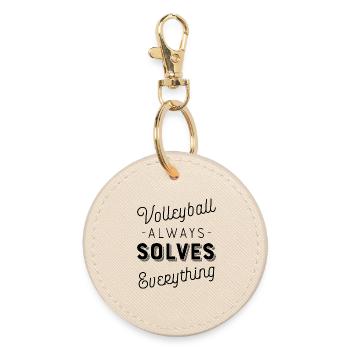 Volleyball - Runder Schlüsselanhänger - Auster - Vorne