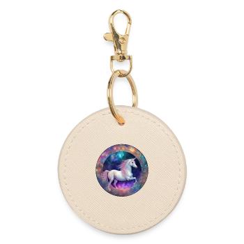 Cercle de licorne galactique - Porte-clés rond - huître - Devant