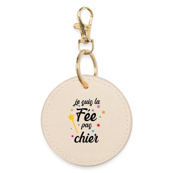 Je suis la Fée pas chier ! - Porte-clés rond - huître - Devant