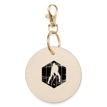Field hockey players - Round Keyring - oyster - Front