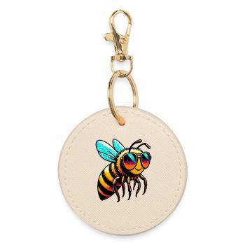 Abeille - Porte-clés rond - huître - Devant