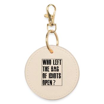 who left the bag - Round Keyring - oyster - Front