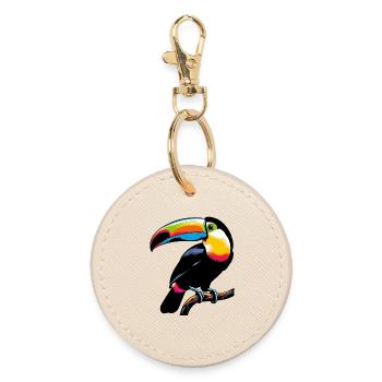 Toucan - Round Keyring - oyster - Front
