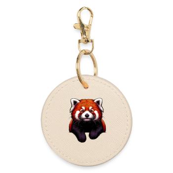 Red panda - Round Keyring - oyster - Front