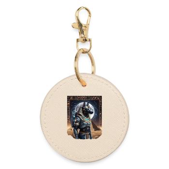 Ancien Anubis Astronaute Sci-Fi Design - Porte-clés rond - huître - Devant