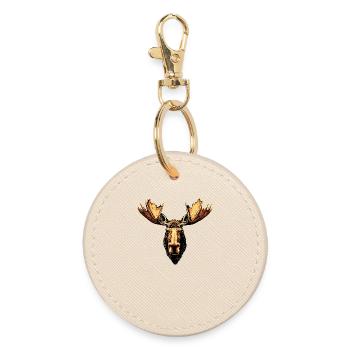 Orignal, Mosses, Bull, Eli, Bois, Cerf, Orignal sauvage - Porte-clés rond - huître - Devant