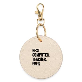 Meilleur professeur d’informatique de tous les temps - Porte-clés rond - huître - Devant
