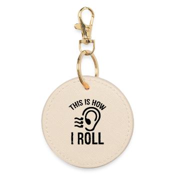 c’est comme ça que je roule l’audiologie - Porte-clés rond - huître - Devant
