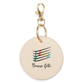 BONNE FÊTE. COEUR. BONNE FÊTE MAMAN. MAMAN - Porte-clés rond - huître - Devant