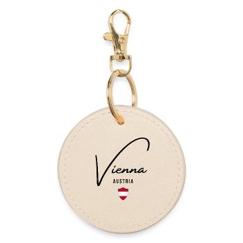 J’adore Vienne, fierté autrichienne - Porte-clés rond - huître - Devant