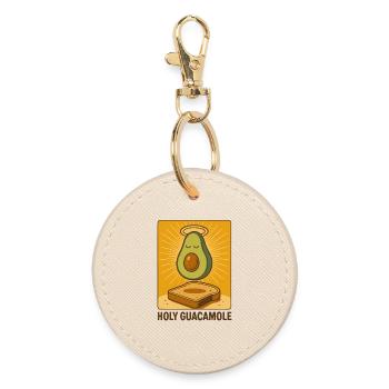 Holy Guacamole Art - Round Keyring - oyster - Front