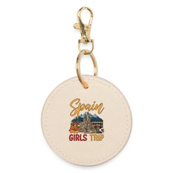Spain Girls Trip - Round Keyring - oyster - Front