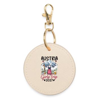 Austria Girls Trip 2027 - Runder Schlüsselanhänger - Auster - Vorne