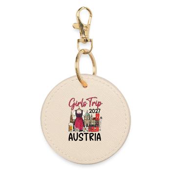 Girls Trip 2027 Austria - Round Keyring - oyster - Front
