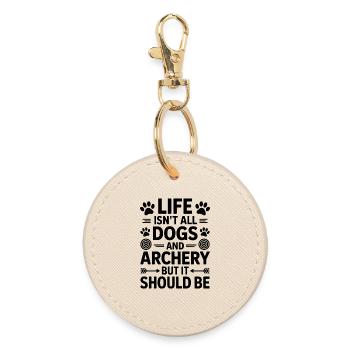 Bogenschießen Spruch Hunde Bogenschießen Geschenk - Runder Schlüsselanhänger - Auster - Vorne
