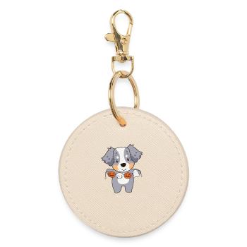 Costume de berger australien joyeux Halloween pour chien - Porte-clés rond - huître - Devant
