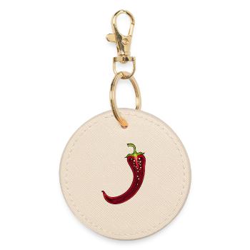 Chili Chili Pepper Costume Hot Pepper - Round Keyring - oyster - Front