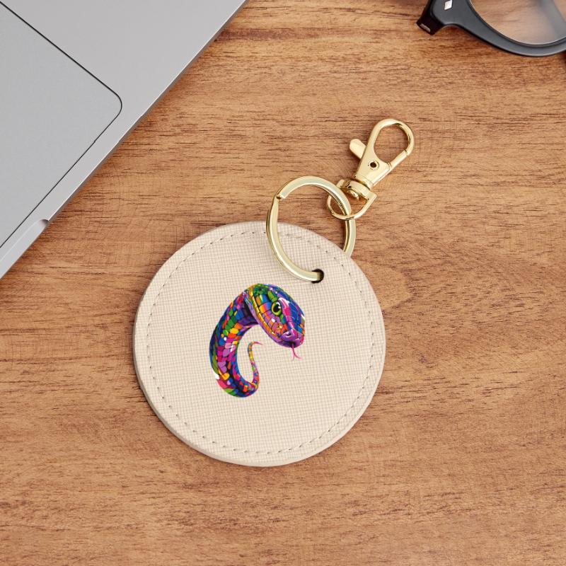 snake, python, cobra, rattlesnake, snakes Round Keyring
