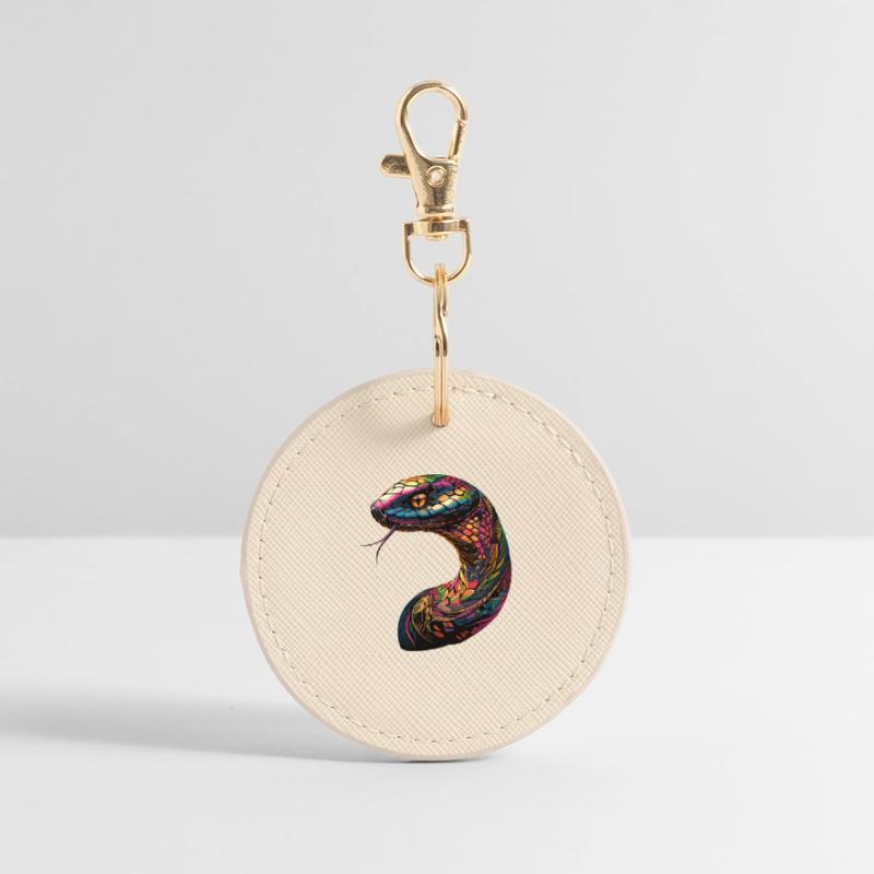 snake, python, cobra, rattlesnake, snakes Round Keyring