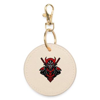 Samurai Devil Warrior - Round Keyring - oyster - Front