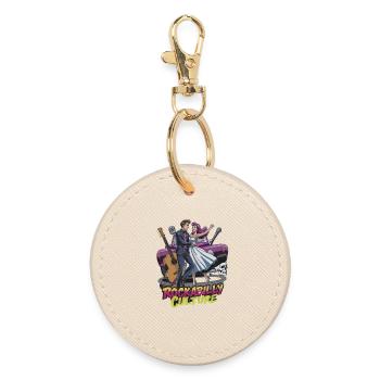 Rockabilly Culture Dance and Music Retro Feeling - Round Keyring - oyster - Front