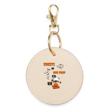 Trick or treat, Helloween - Round Keyring - oyster - Front