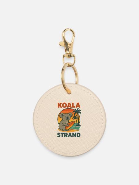 Koala Strand Surfing Surfer - Runder Schlüsselanhänger - Auster