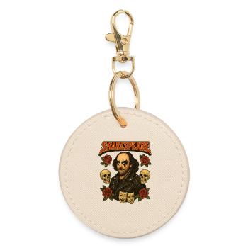 Shakespeare Rock Star - Round Keyring - oyster - Front