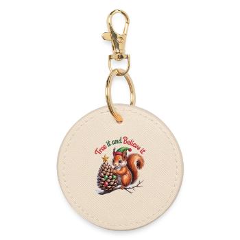 Chemise d’écureuil de Noël pour les amoureux des animaux - Porte-clés rond - huître - Devant