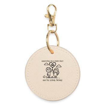 Anniversary of mutual harassment since 1985 - Round Keyring - oyster - Front