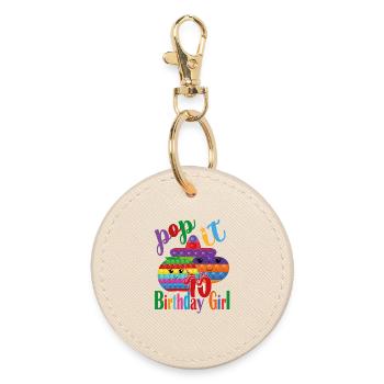 pop-it Fille d’anniversaire 10 - Porte-clés rond - huître - Devant