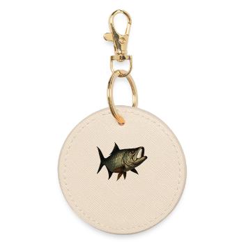 Majestic Tarpon Fish Motif - Round Keyring - oyster - Front