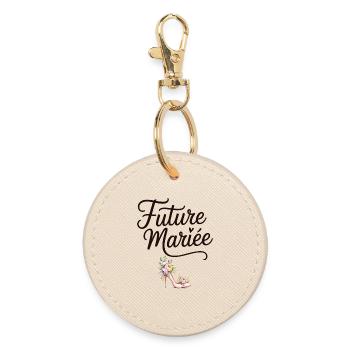 Wedding Team Bachelorette Party Bride - Round Keyring - oyster - Front