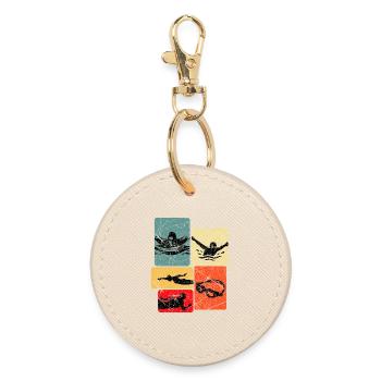 Swim - Round Keyring - oyster - Front