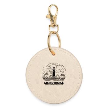 Cadeau Mer d'Iroise Souvenir Phare Finistère Bzh - Porte-clés rond - huître - Devant